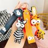 Adorable Silicone Cartoon Giraffe Keychain Cute Novelty Bag Charm Accessories