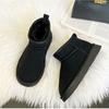 Женские зимние сапоги на толстой подошве 2025 новая зимняя обувь на толстой подошве, верхняя одежда, плюс бархат, теплые, водонепроницаемые, нескользящие хлопковые сапоги