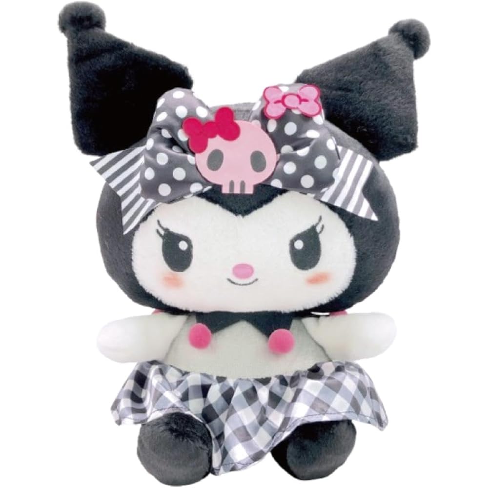 Корпорация Накадзима Персонажи Sanrio Куроми Плюшевая игрушка Розовый Черный M 32x26.5x15см