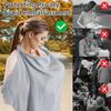 Breathable Cotton Breastfeeding Towel With Pockets Breastfeeding Shawl Nursing Cover  For Women