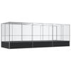 Vidaxl Woliera Z Przedłużeniem, Srebrna, 625X207X212 Cm, Stal
