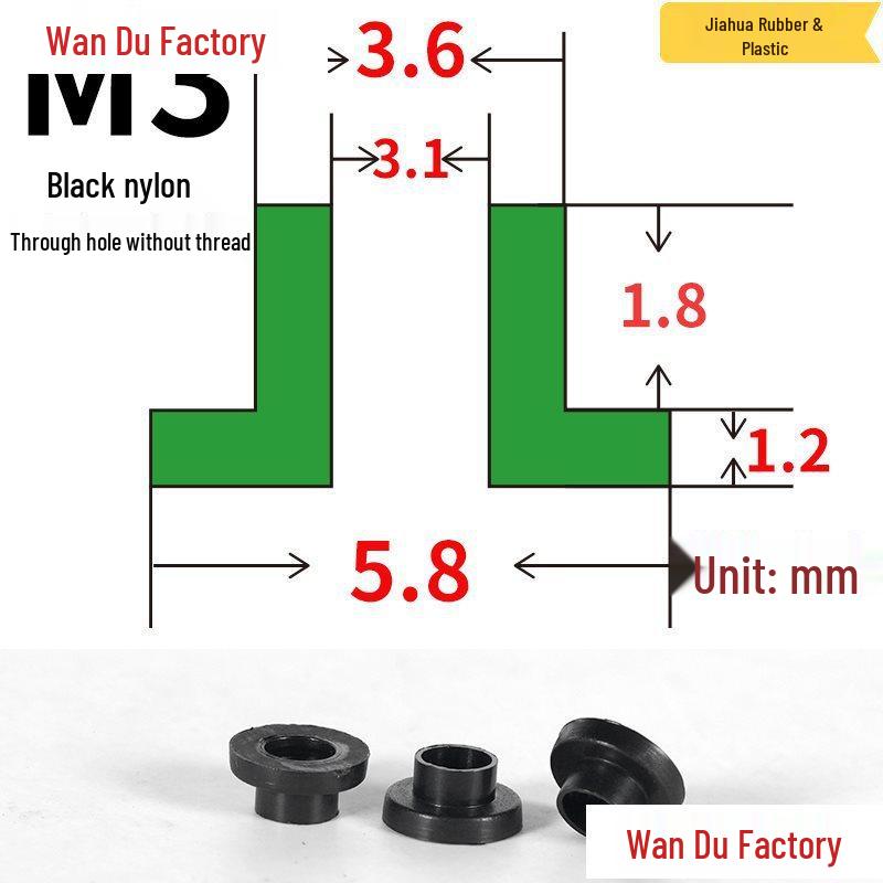 T-Shaped Nylon Insulating Bushing Spacer for M3-M35 Threads