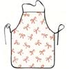 1pc of Apron Featuring a Red Bowknot Design, Made from Durable And Easy-To-Clean Polyester, with an Adjustable Waistband, Suitable for Cooking in The 