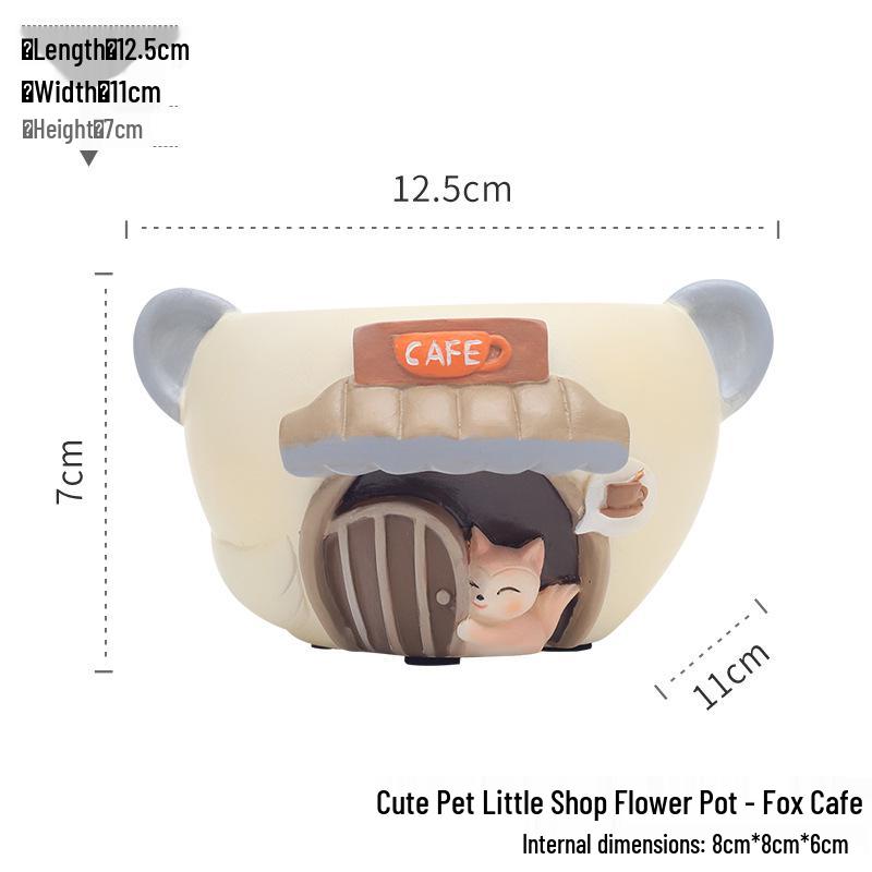 Cartoon Resin Bonsai & Succulent Flower Pots for Home Decor