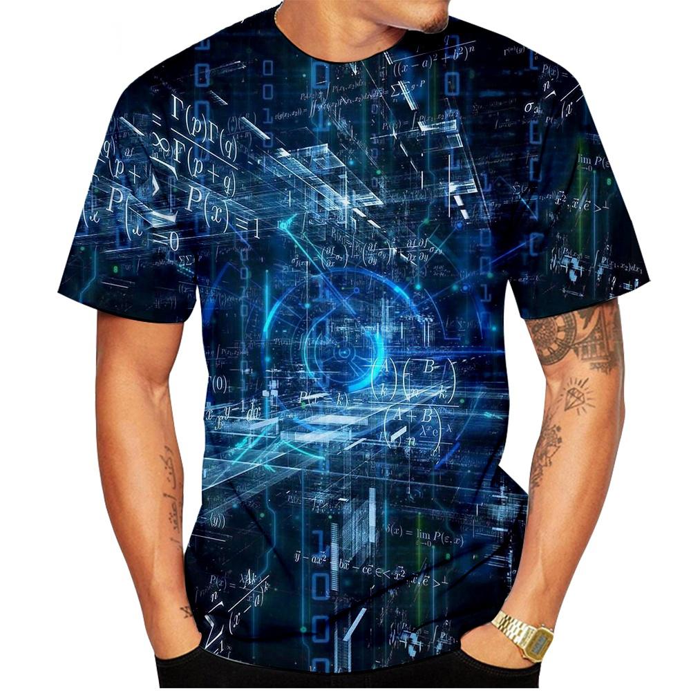 Men and Women Are Not Allowed To Wear 3D Printed T-shirts, Short Sleeved Streetwear, Harajuku, Fun for Math Equation Exams
