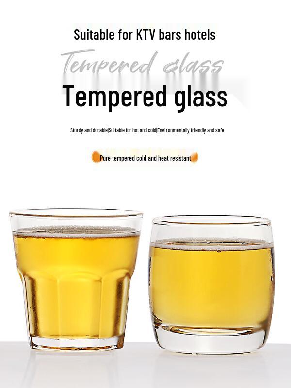 Cha Xun Commercial Octagonal Striped Glass Tumbler