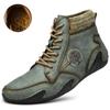 Непромокаемые кожаные мужские ботинки, зимние ботинки на меху, очень теплые зимние ботинки, мужская зимняя повседневная обувь, кроссовки, высокие ботильоны в западном стиле
