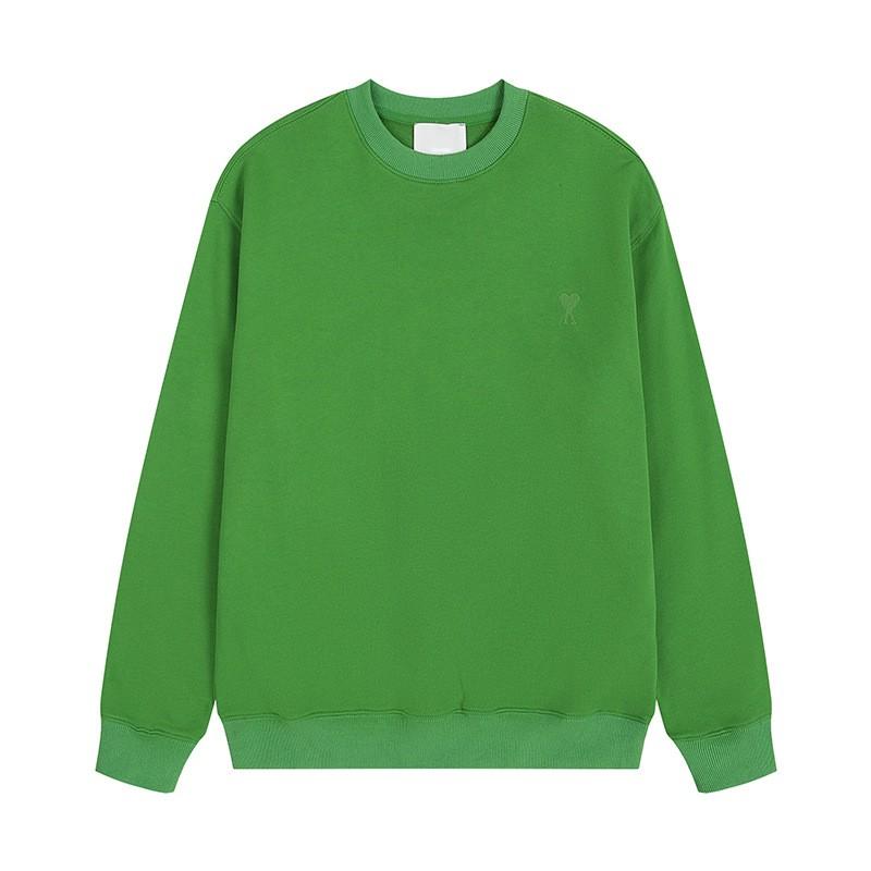 Soft Cotton Oversized Crewneck Sweatshirt With Small Heart Embroidery Pastel Colors Long Sleeve Fall Winter Casual Wear