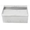 4000W Floor Socket Box Stainless Steel 3 X 3 Prong Flip Type Concealed Outlet Box for Offices Hotels Schools
