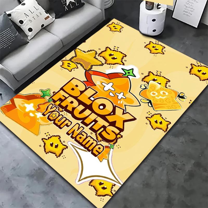 Bloody Fruits Adventure Custom Name Carpet Rug For Living Room Bedroom Home Sofa Decoration Kids Play Nonslip Floor Mat
