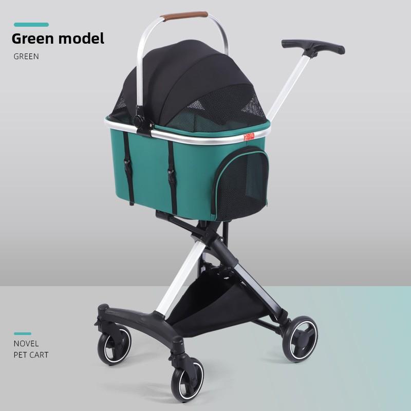 Тележка для домашних животных для собак и кошек, легкая складная, для маленьких и средних собак, сумка для домашних животных, которую можно толкать вручную, для выгула собак, можно разделить корзину