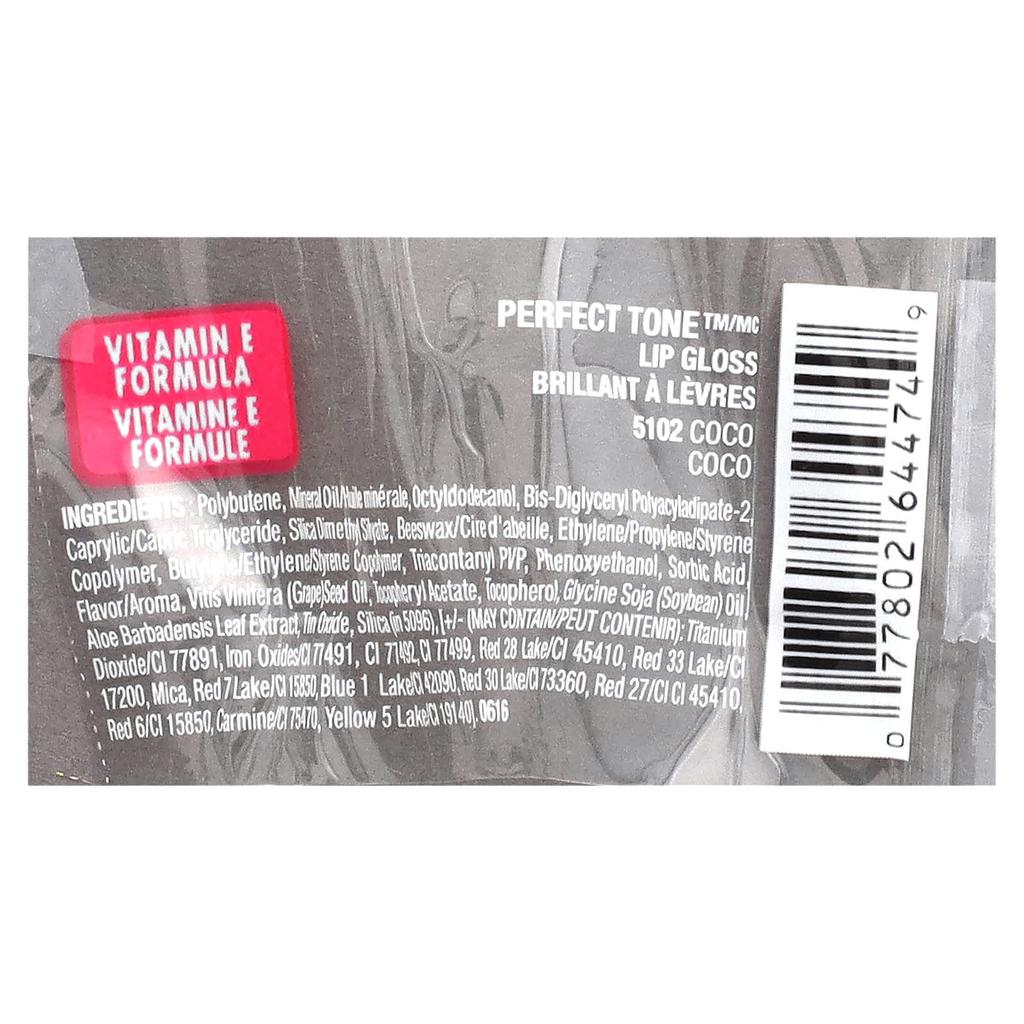 Black Radiance Perfect Tone, Блеск для губ, 5102 Кокос, 0,4 жидких унции (11,8 мл)