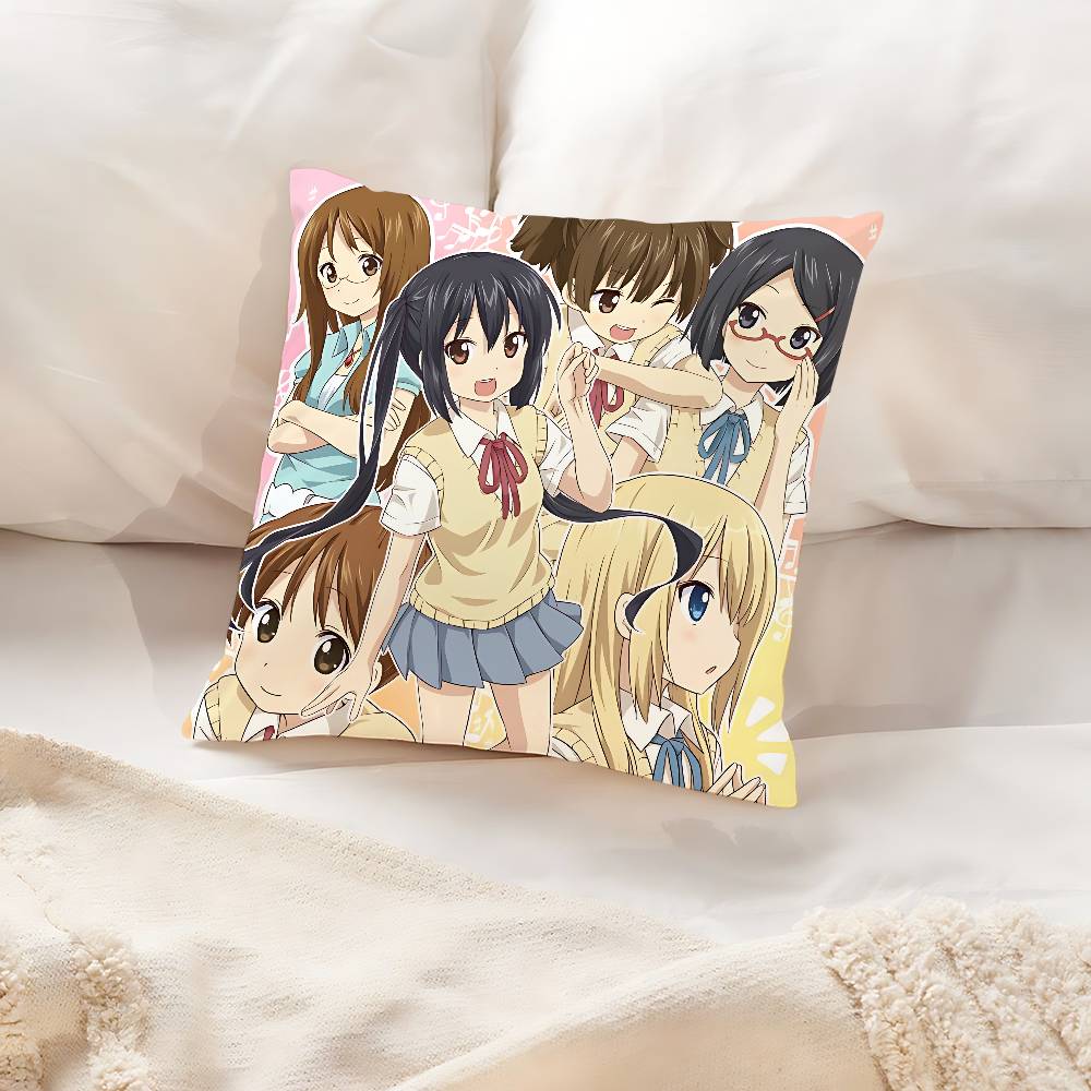 Аниме K-K-ON! Наволочка Чехол для подушки Мягкий Милый Наволочка для диванной подушки Для автомобиля Наволочка Полиэстер С молнией