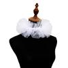Vintage Renaissances Ruffled Mesh False Collar Victorian Gothic Neck Ruff Shawl Scarf Costume Cosplay Props for Women
