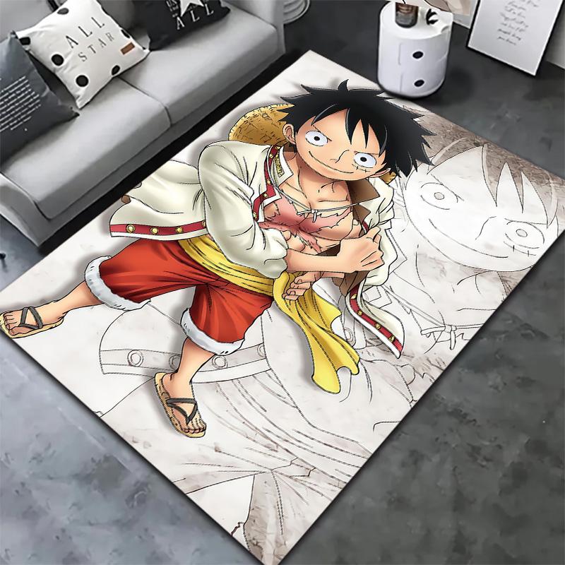 Ковер с изображением Манки Д. Луффи из One Piece для гостиной, спальни, дома, украшение дивана, нескользящий коврик для детской игры