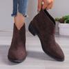 Fashion Vintage Women Slim Ankle Boots Fashion Elegant Square Toe Shoes Autumn High Heel Women's Short Booties