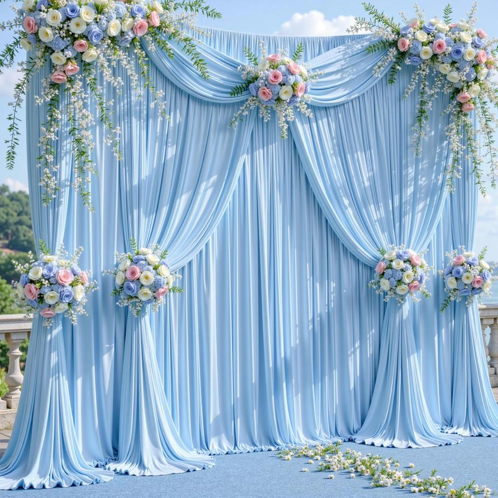 5x8/10ft Wedding Party Backdrop Drape For Parties, Photo Backdrop Drapes For Wedding Birthday Party Photography Background 1pcs