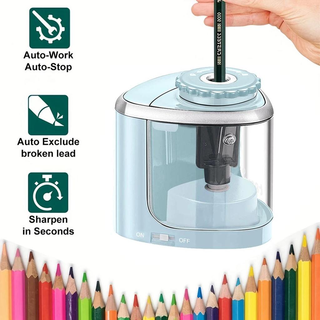 Automatic Pencil Sharpener Portable Electric Pencils Sharpener Colored Pencils Sharpener For Students School Stationery Supplies