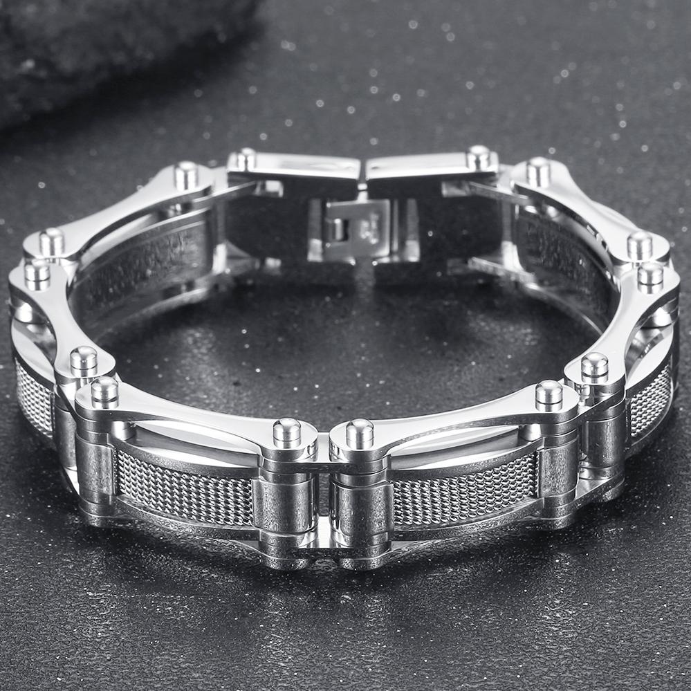 Браслет черного золота для мужчин, ширина 15 мм, цепочка из нержавеющей стали 316L, мужские украшения на запястье, подарки на день рождения для мальчиков и отцов