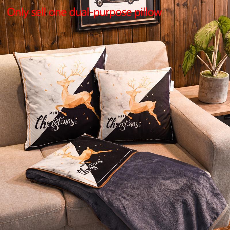 Зимняя коралловая бархатная подушка, подушка двойного назначения, переменное одеяло, домашний диван, подушка, автомобиль, теплый артефакт