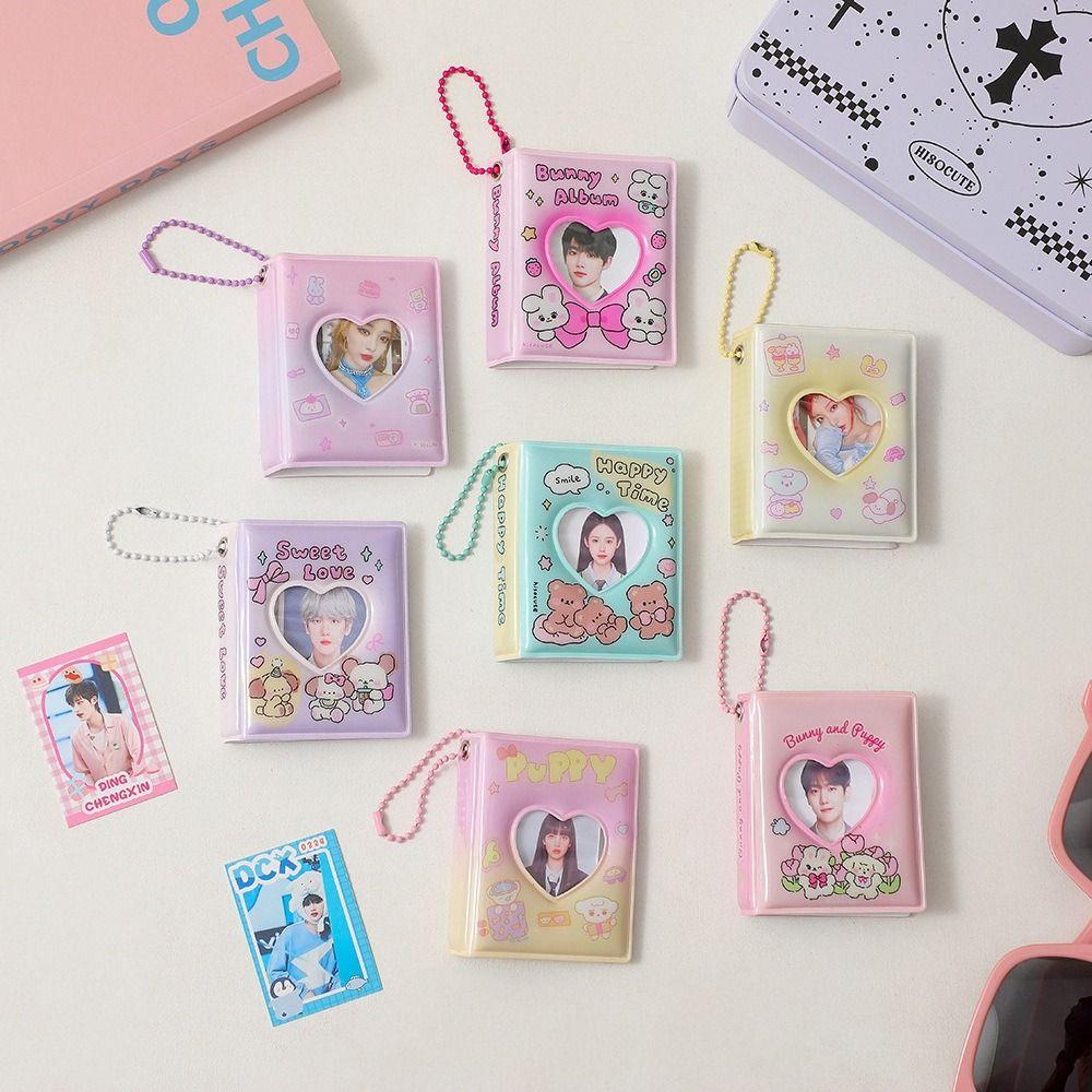 Альбом Kpop Korea Idol Star Chasing Binder Pocard Holder 2,7 дюйма, Альбом для домашней коллекции, Альбом в форме сердца с вырезами