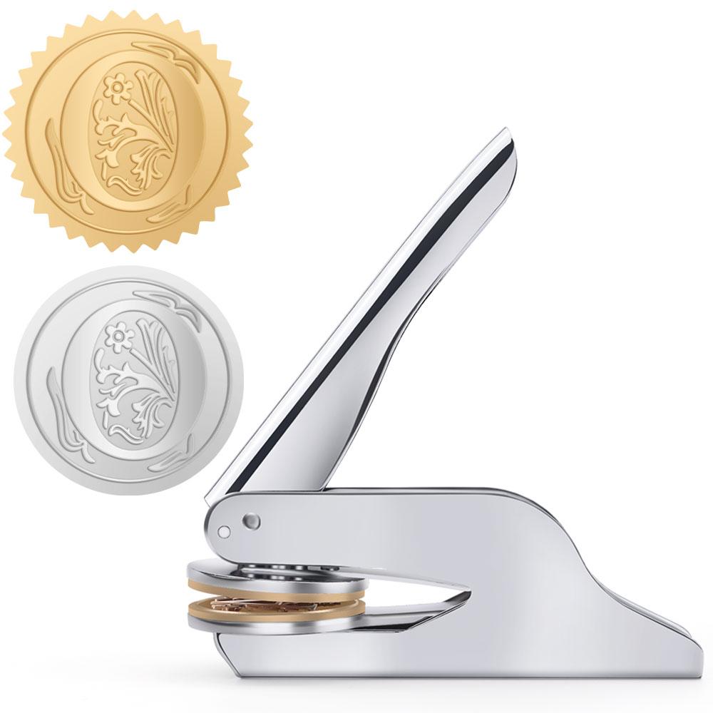 26-буквенный эмбоссер - Ручной штамп для тиснения Лучший для книг, конвертов, салфеток, цветочный экслибрис Отличный подарок для книголюба