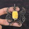 Bumble Bee Jasper Pendant Copper Wire Wrapped Pendant Handmade Butterfly Jewelry Natural Gemstone Pendant Copper Wire Jewelry Gift For Women