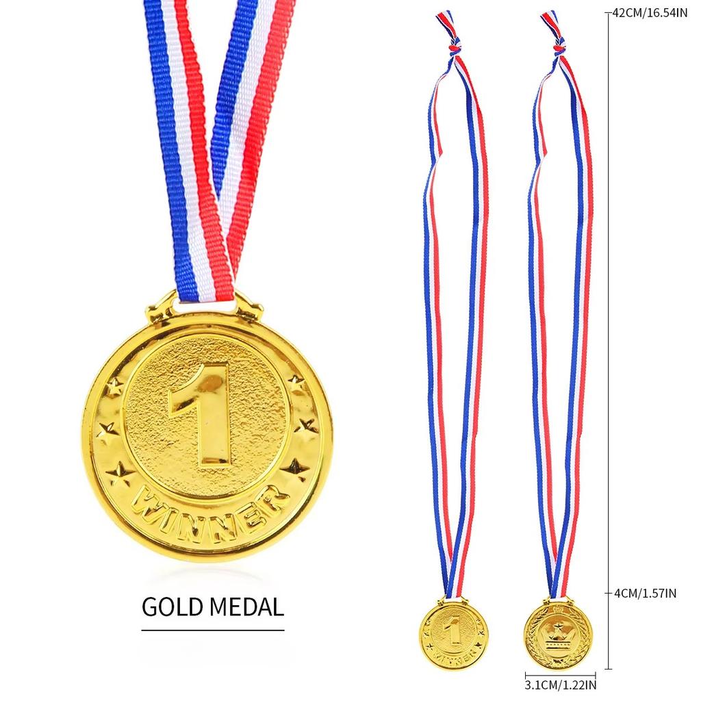 10pcs Gold Winner Award Medals for Kids Party Favors Sports Prize Soccer Football Game Toys Pinata Filler Gift Children Birthday