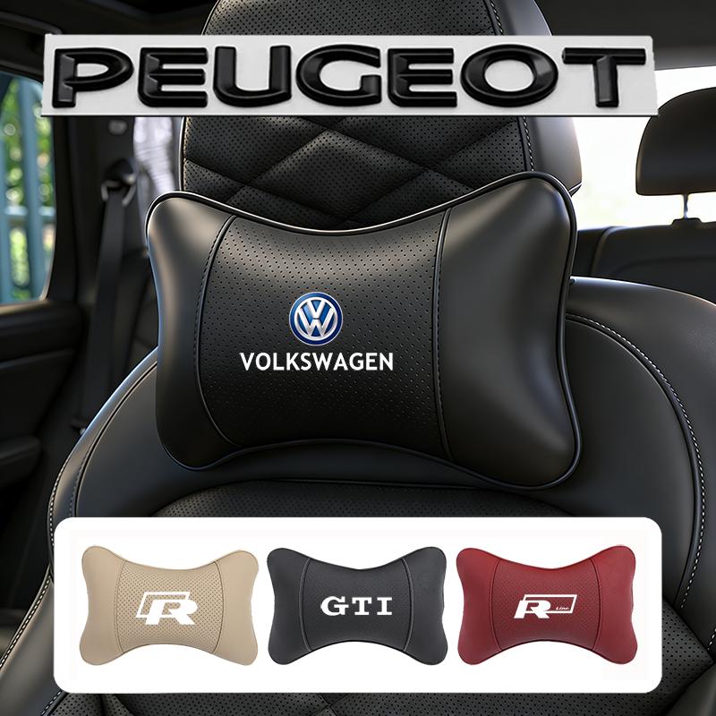 hijk1 Car keychain/ Car Accessories Seat Headrest Auto Logo Neck Pillow For VW GTI Polo Golf MK6 Tiguan Passat Touareg Magotan ID.3 CC