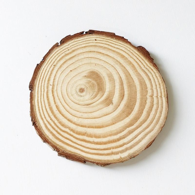 7/9/10/12cm Natural Pine Round Unfinished Wood Slices Circles With Tree Bark Log Discs DIY Crafts Wedding Party Painting Coaster