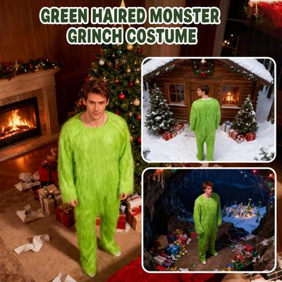 Рождественская зеленая большая маска Клауса Хэллоуин Косплей Костюм Реквизит Рождественская Смешная Маска на Все Лицо для Вечеринки