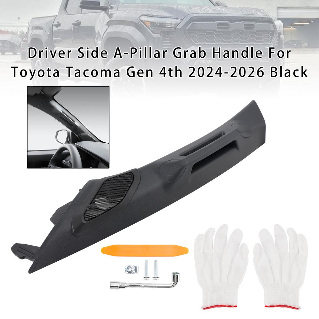 Driver Side A-Pillar Grab Handle For Toyota Tacoma Gen 4th 2024-2026 Black