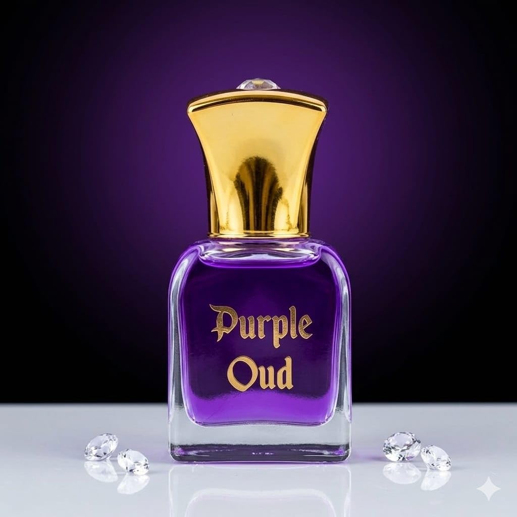 Pisk Aroma Oud Purple Exquisite Attar for Men & Women | Arabic & French Blend | Fruity, Gentle Floral & Ouds Fragrance|Long-Lasting, Luxurious Sc
