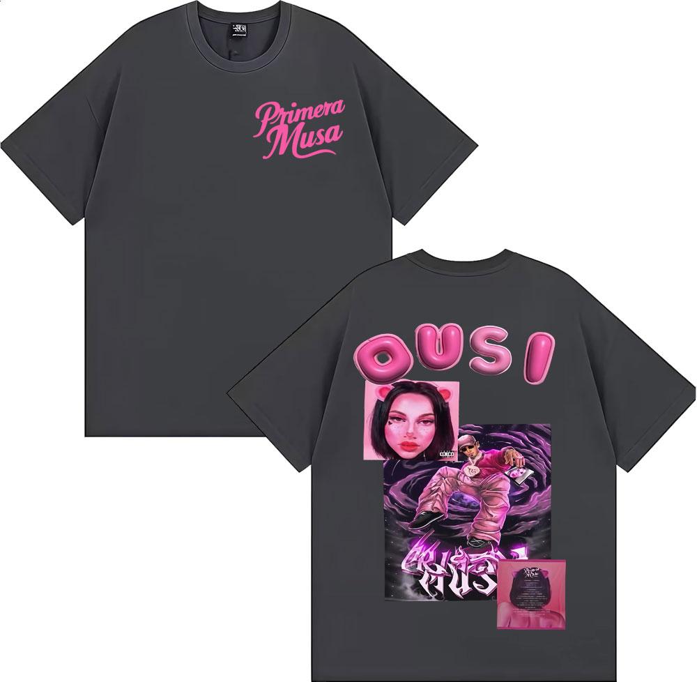 Omar Courtz Primera Musa Album 2025 Cover Tshirt Unisex Women Clothing Harajuku Streetwear T Shirts 100 Cotton Oversized T Shirt