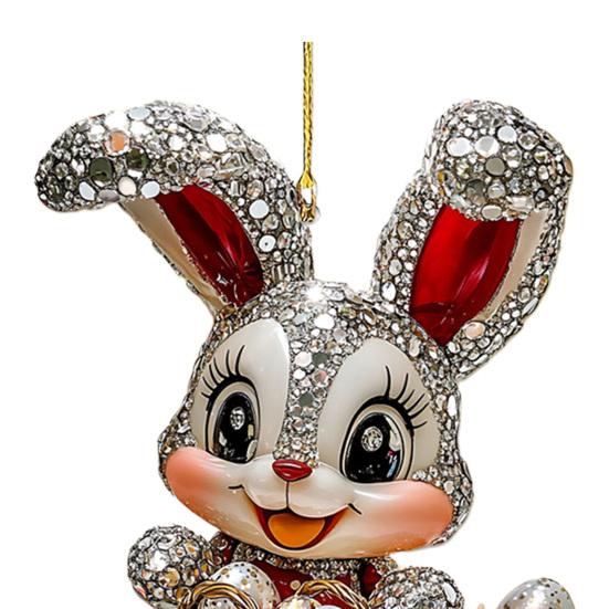 1/3 шт. Подвеска в виде пасхального кролика 2D плоский акриловый брелок милый кролик форма автомобиль