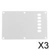 3xPickugard Tremolo Cavity Cover Back Plate for ST SQ Electric Guitars White