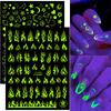 Rose Butterfly 3D Nail Polish Sticker Nail Art Glitter Decal Nail Stickers Flame Luminous Effect