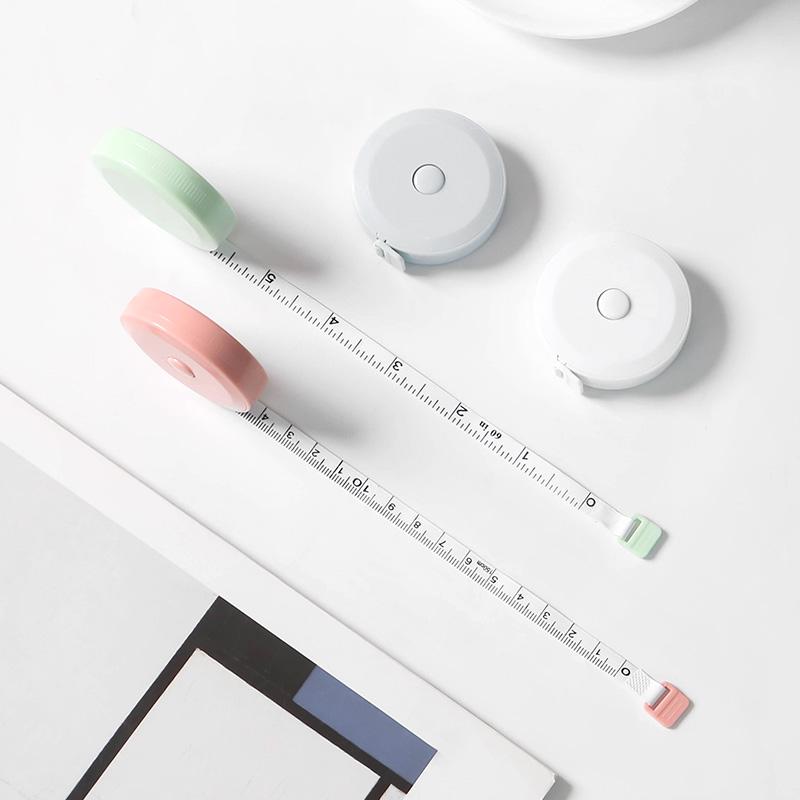 1 шт., измерительная лента цвета макарон, 150 см, 60 дюймов, метрическая имперская гибкая линейка, портативная рулетка, канцелярские принадлежности