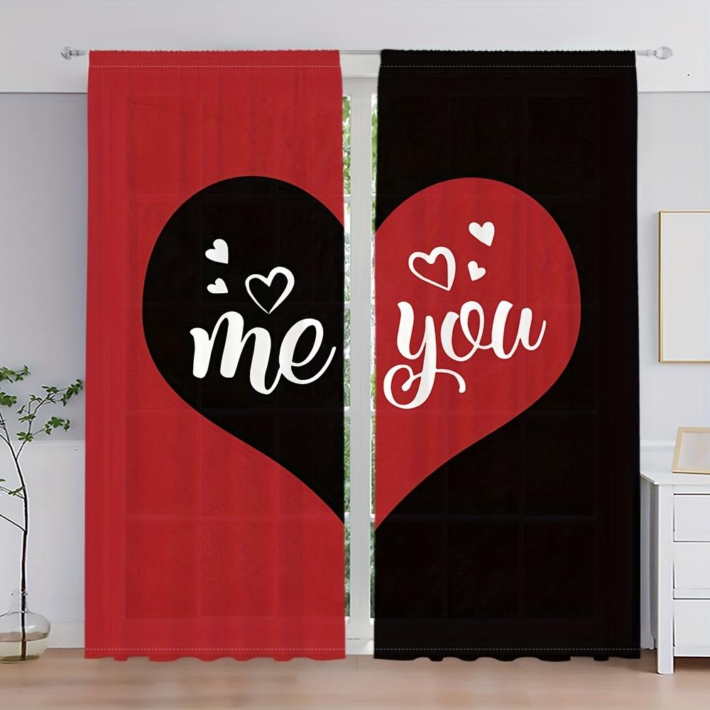 2-панельные черные и красные шторы Дамы Г-н. Шторы King Queen Шторы для спальни Гостиная Кухня Оконные жалюзи cortinas sa