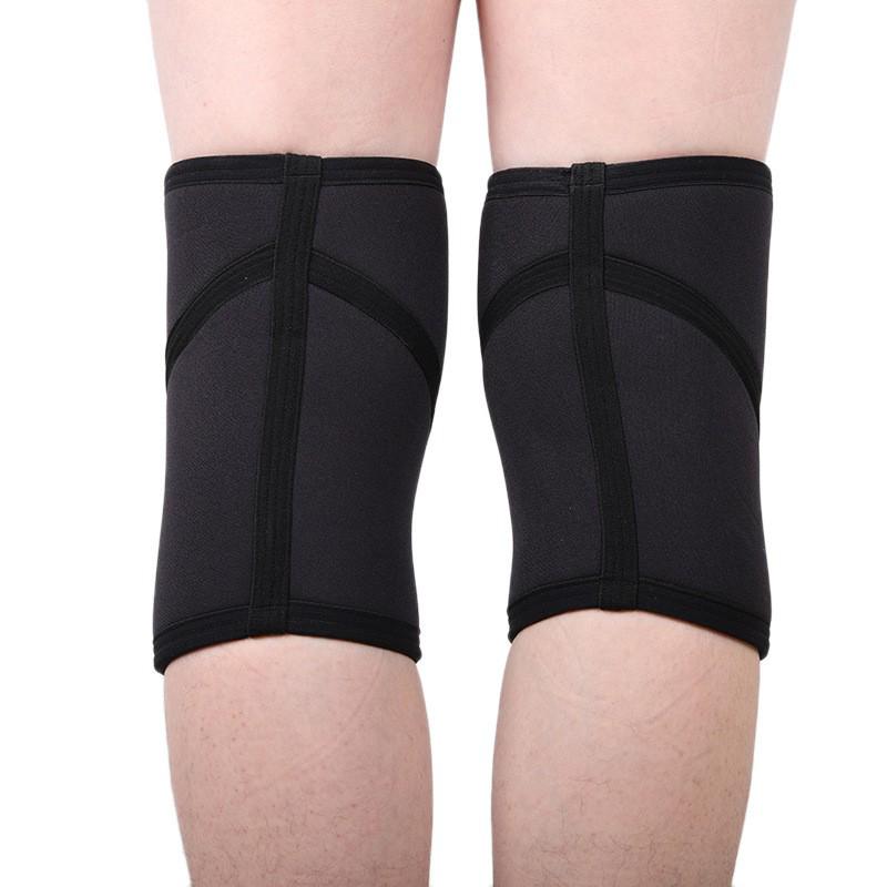 7-миллиметровые неопреновые компрессионные наколенники для тяжелой атлетики и приседаний - Защитное снаряжение для фитнеса