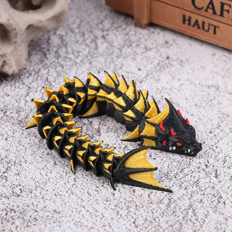 3D-печатное украшение дракона Дракон Креативные игрушки Веселый декор для дома и офиса Китайская фигурка дракона для детей от 6 лет