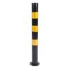 Safety Bollard Post 29.5in Height 3in Diameter Cold Rolled Steel Parking Barrier Pipe Black and Yellow