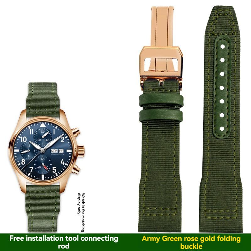 Для IWC пилот Mark XVIII Spitfire Portugal серия наручный ремешок из нейлонового холста для активного отдыха и спорта для мужчин 20 21 22 ММ