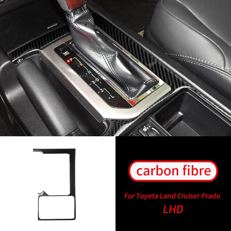 Для Toyota Land Cruiser Prado Gen Мягкий карбоновый рычаг переключения передач, панель управления стеклоподъемником, воздухозаборник, салон автомобиля