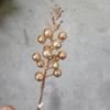 Christmas decorations, gold powder balls, berries, holiday atmosphere, Christmas tree wreath, rattan, gold powder sequin accessories