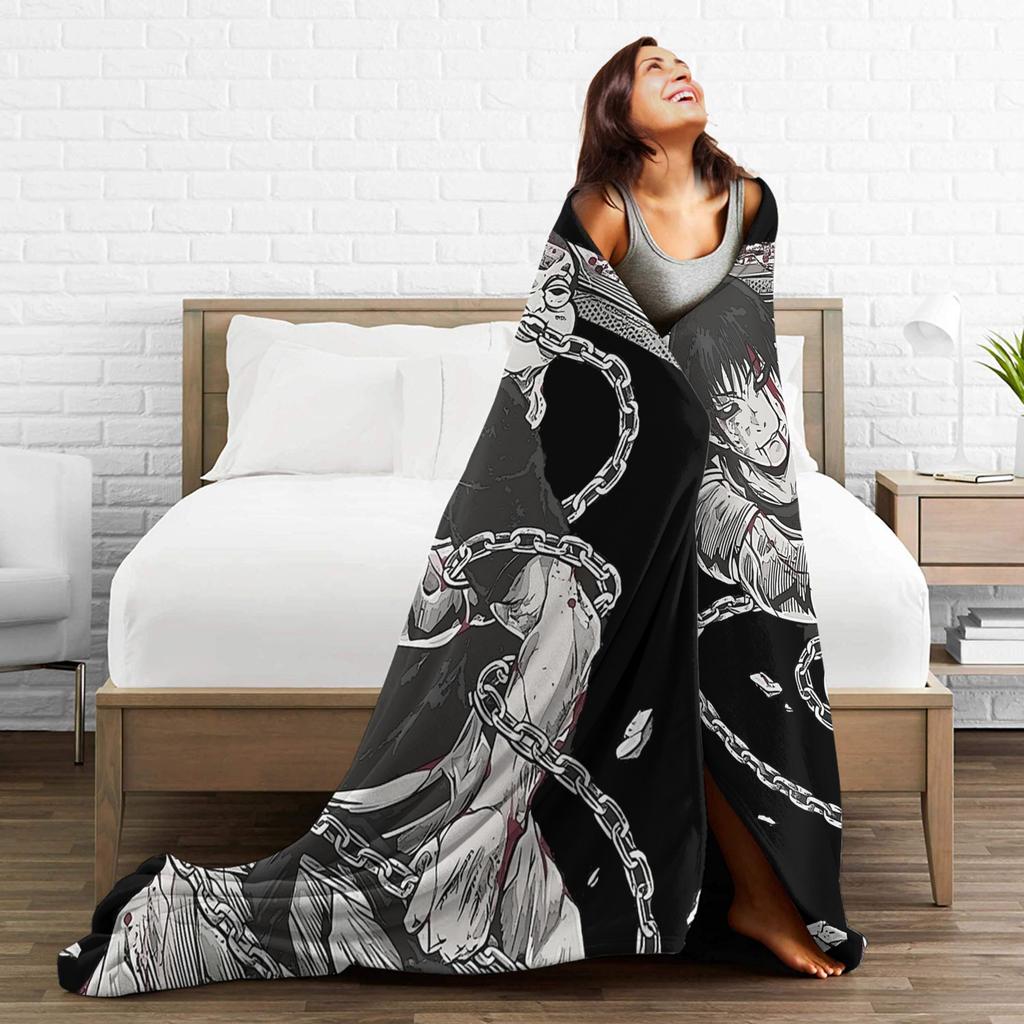 Toji Fushiguro JJK Anime Jujutsu Kaisen Blanket Coral Fleece Plush Spring Autumn Warm Throw Blankets for Sofa Car Bedspreads