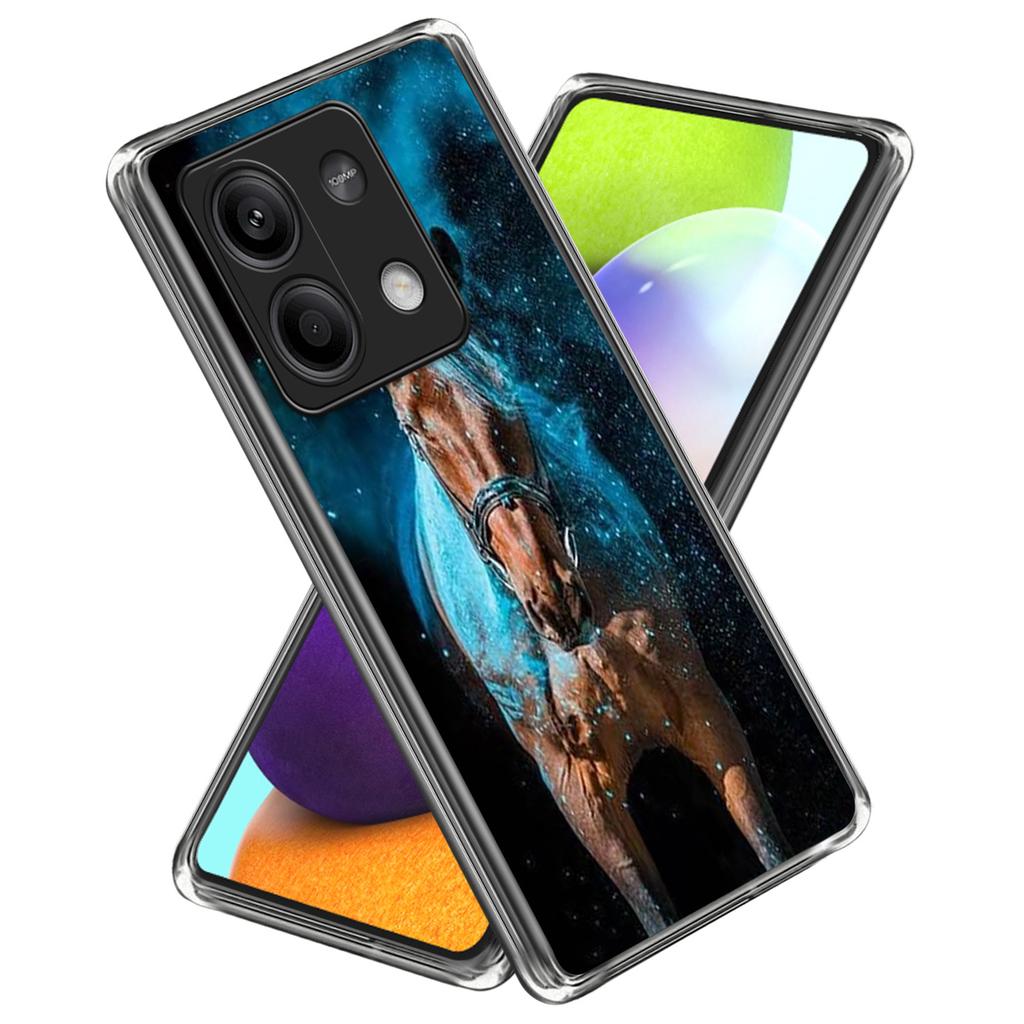Чехол для Xiaomi Redmi Note 13 5G, амортизирующий ТПУ с принтом