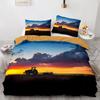 Children's Tractor Quilt Cover Boys Duvet Cover Set Tractor Bedding Set Truck Farm Tool Cart Comforter Cover Set 3D Printing