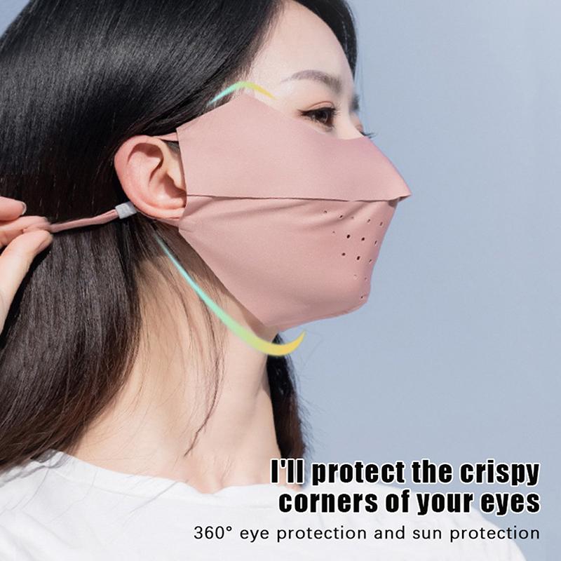 Маска для лица Ice Silk, защита от ультрафиолета, летняя регулируемая дышащая маска для мужчин и женщин, для бега на открытом воздухе, для велоспорта, спортивная маска