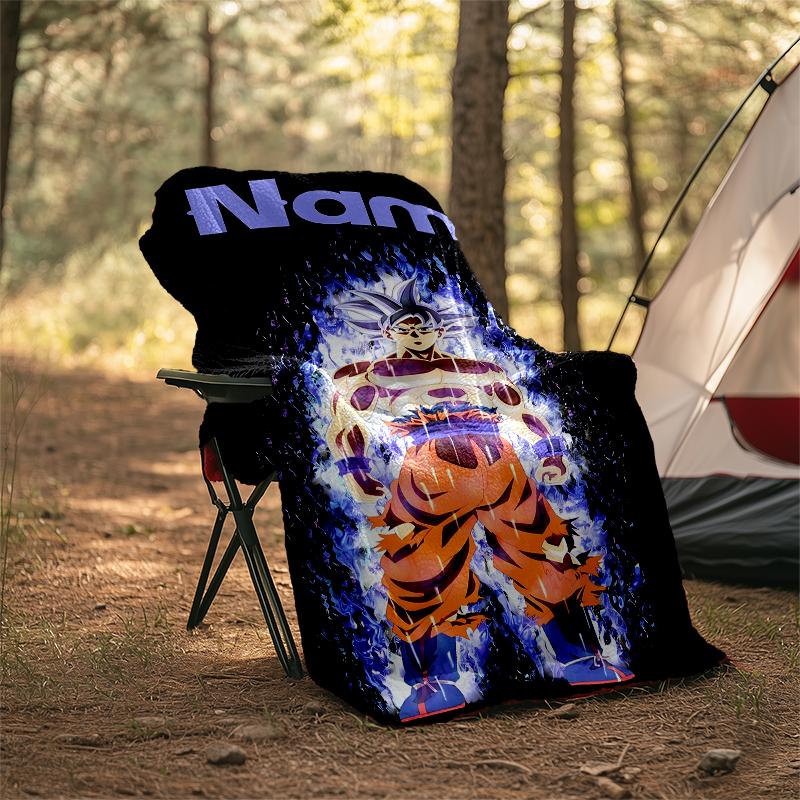 Personalized Custom Name Blanket - Dragon Ball Print Design,Blanket for Sofa,Bed,Travel,Camping - Soft and Warm, Great Gift